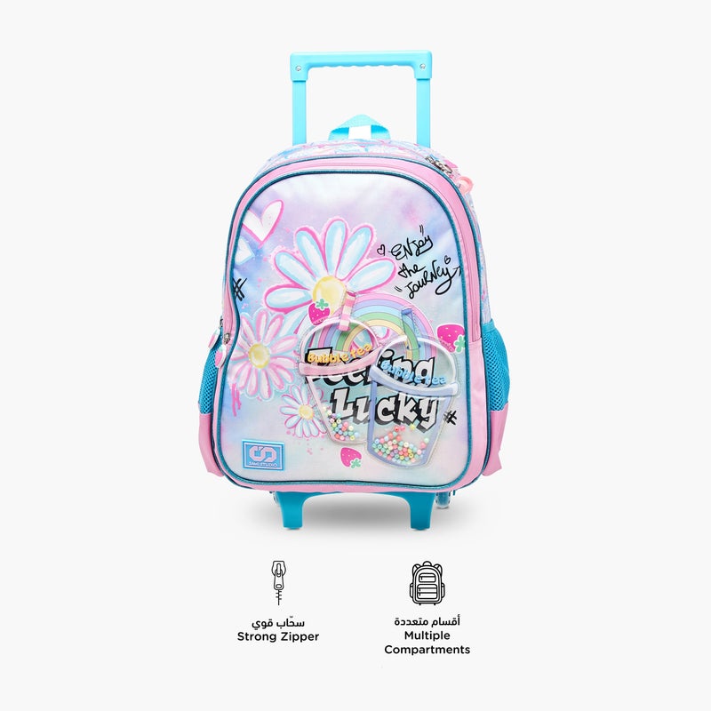 sami_studio 16 Inch Trolley-Enjoy The Journey - Juices-Collection-2 Cmprt With Zip- (Polyester ) Multicolor \ 33X13.5X44.5 - Image 4